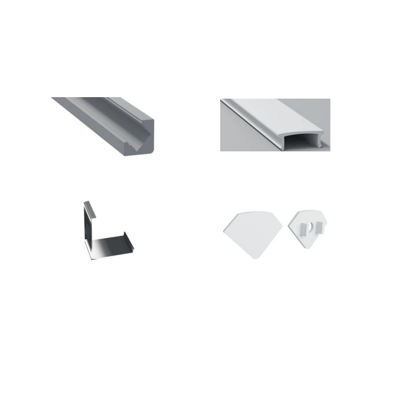 LED Aluminum Corner Channel Diffuser For 12mm LED Light Strips LED Aluminum Corner Channel Diffuser For 12mm LED Light Strips